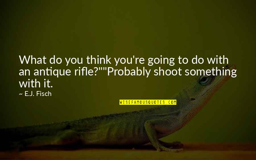 Going To Do Something Quotes By E.J. Fisch: What do you think you're going to do