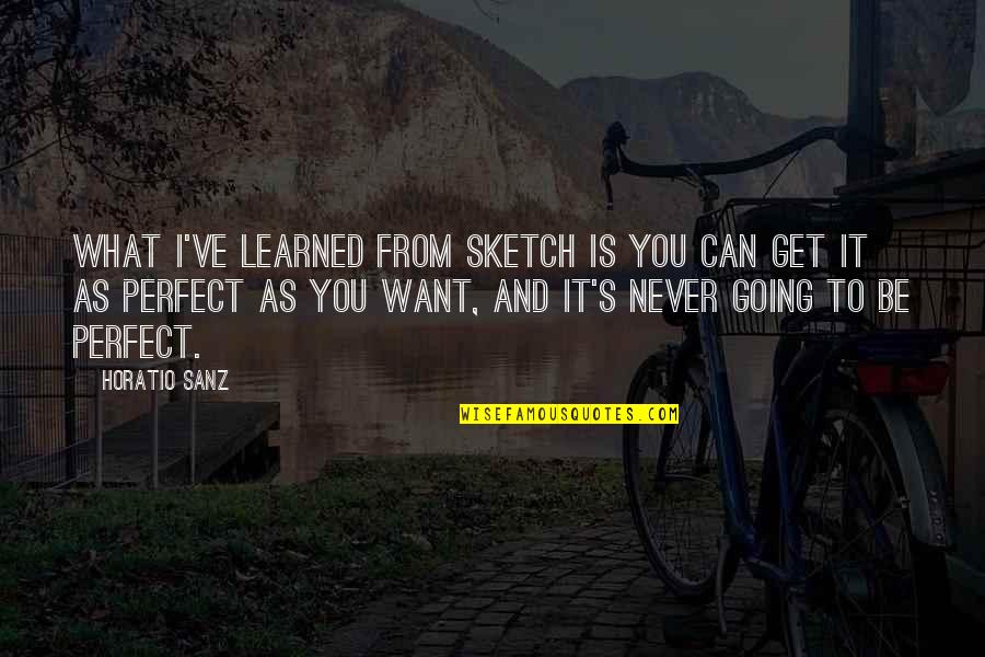 Going To Get What You Want Quotes By Horatio Sanz: What I've learned from sketch is you can
