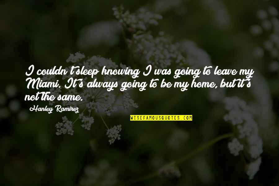 Going To Sleep Quotes By Hanley Ramirez: I couldn't sleep knowing I was going to Going To Sleep Quotes By Hanley Ramirez: I couldn't sleep knowing I was going to