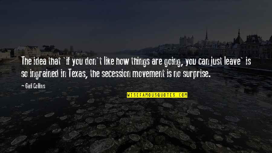 Going To Texas Quotes By Gail Collins: The idea that 'if you don't like how