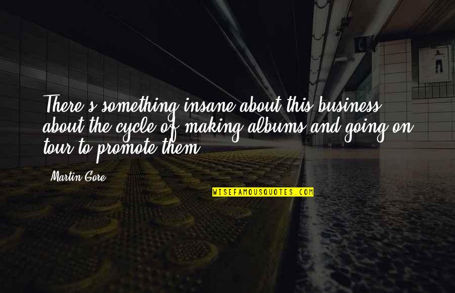 Going Tour Quotes By Martin Gore: There's something insane about this business - about