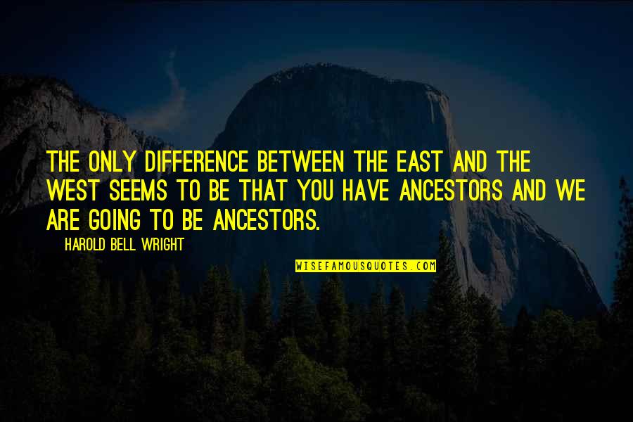 Going West Quotes By Harold Bell Wright: The only difference between the East and the