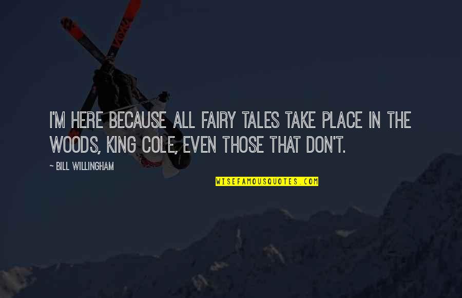 Gold Nugget Quotes By Bill Willingham: I'm here because all fairy tales take place