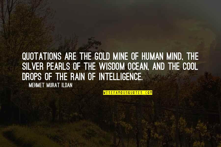 Gold Quotes By Mehmet Murat Ildan: Quotations are the gold mine of human mind,