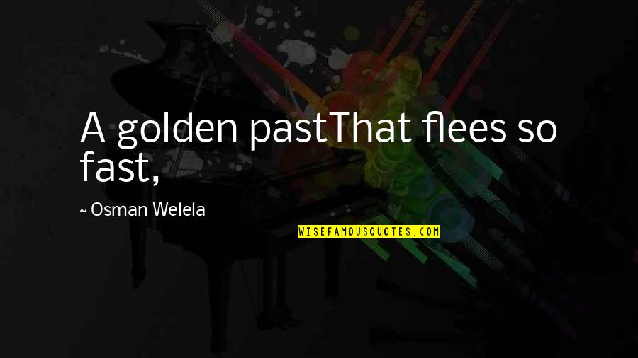 Golden Time Of My Life Quotes By Osman Welela: A golden pastThat flees so fast, Golden Time Of My Life Quotes By Osman Welela: A golden pastThat flees so fast,