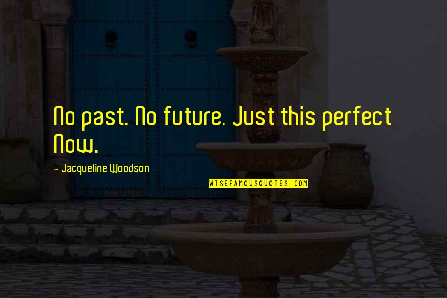 Goldfischer Evan Quotes By Jacqueline Woodson: No past. No future. Just this perfect Now. Goldfischer Evan Quotes By Jacqueline Woodson: No past. No future. Just this perfect Now.