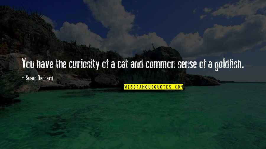 Goldfish Quotes By Susan Dennard: You have the curiosity of a cat and