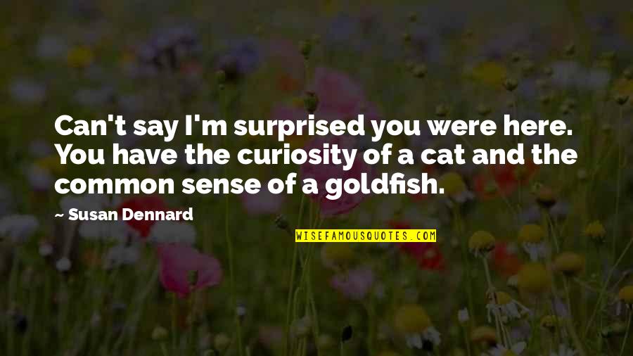 Goldfish Quotes By Susan Dennard: Can't say I'm surprised you were here. You