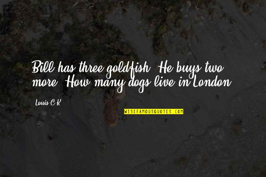 Goldfish's Quotes By Louis C.K.: Bill has three goldfish. He buys two more.