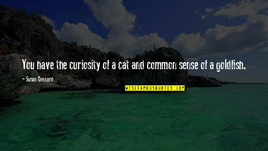 Goldfish's Quotes By Susan Dennard: You have the curiosity of a cat and Goldfish's Quotes By Susan Dennard: You have the curiosity of a cat and