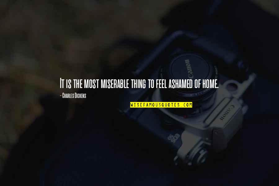 Goldfluss Wirkung Quotes By Charles Dickens: It is the most miserable thing to feel