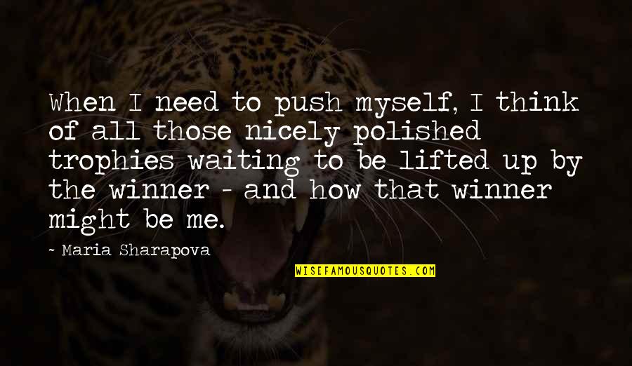 Goldhamer Water Quotes By Maria Sharapova: When I need to push myself, I think Goldhamer Water Quotes By Maria Sharapova: When I need to push myself, I think