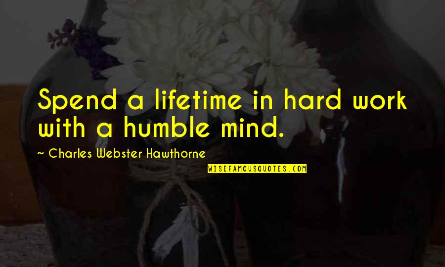 Goldmund And Narcissus Quotes By Charles Webster Hawthorne: Spend a lifetime in hard work with a