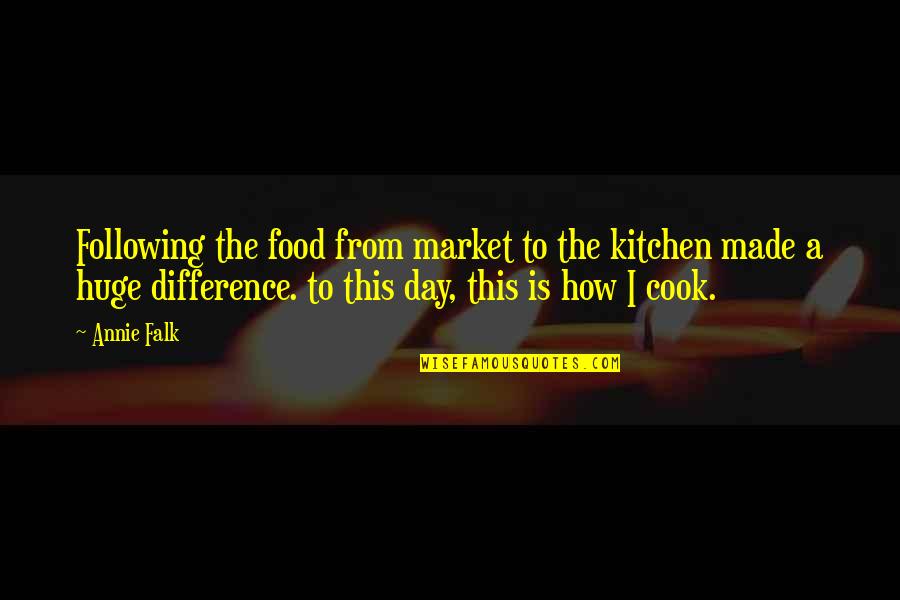 Goldschmied Chiari Quotes By Annie Falk: Following the food from market to the kitchen Goldschmied Chiari Quotes By Annie Falk: Following the food from market to the kitchen