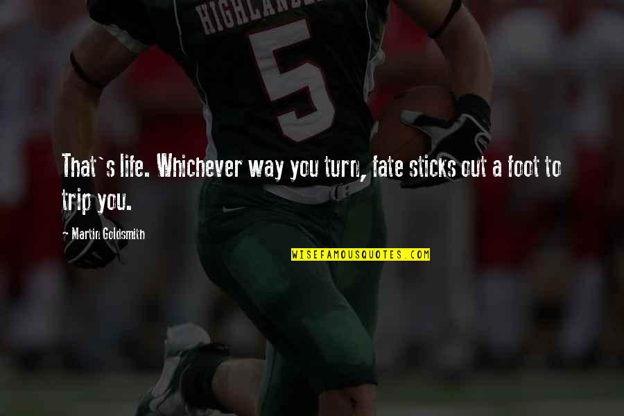 Goldsmith Quotes By Martin Goldsmith: That's life. Whichever way you turn, fate sticks