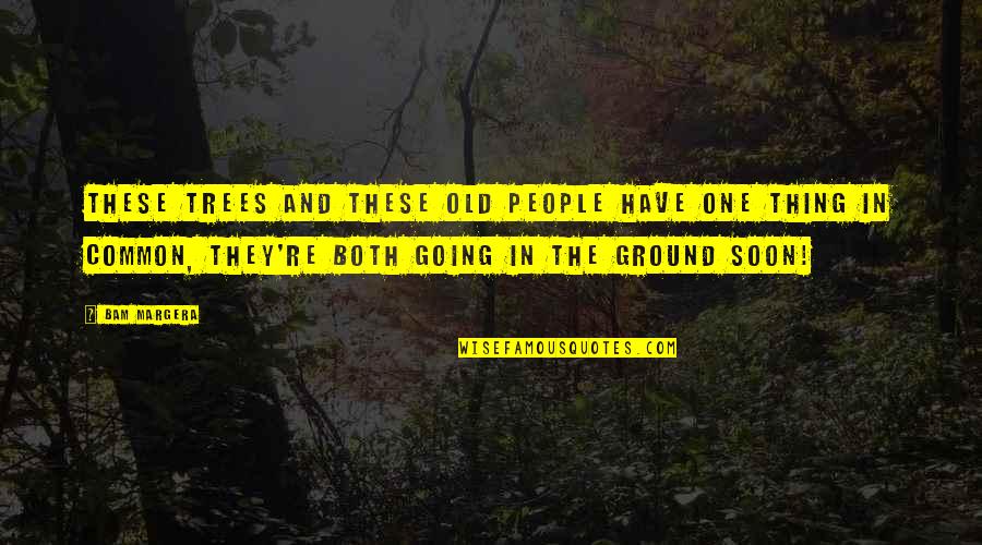 Golem's Quotes By Bam Margera: These trees and these old people have one