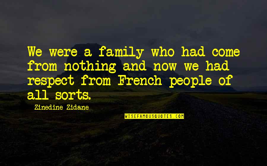 Golftini Skirts Quotes By Zinedine Zidane: We were a family who had come from Golftini Skirts Quotes By Zinedine Zidane: We were a family who had come from