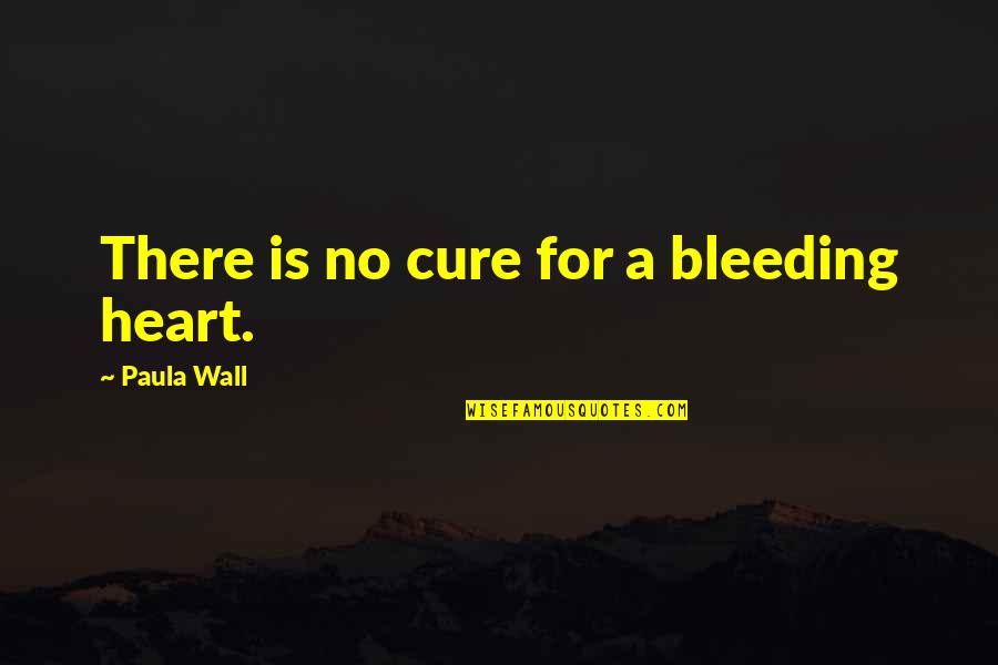 Goligoski Alex Quotes By Paula Wall: There is no cure for a bleeding heart. Goligoski Alex Quotes By Paula Wall: There is no cure for a bleeding heart.
