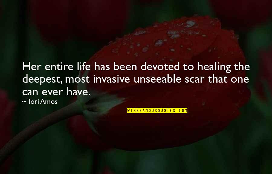 Goloveu Quotes By Tori Amos: Her entire life has been devoted to healing Goloveu Quotes By Tori Amos: Her entire life has been devoted to healing