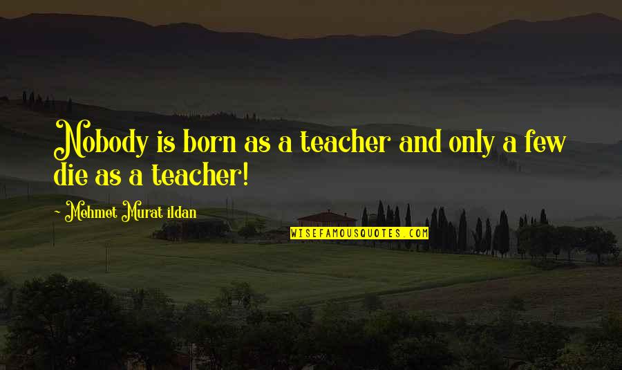 Golpeados Criaturas Quotes By Mehmet Murat Ildan: Nobody is born as a teacher and only
