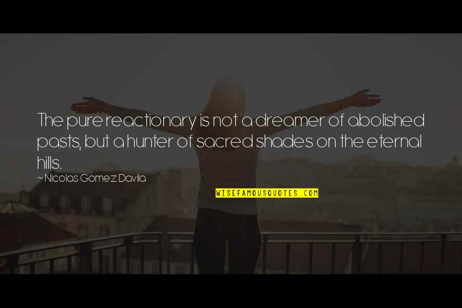 Gomez Davila Quotes By Nicolas Gomez Davila: The pure reactionary is not a dreamer of