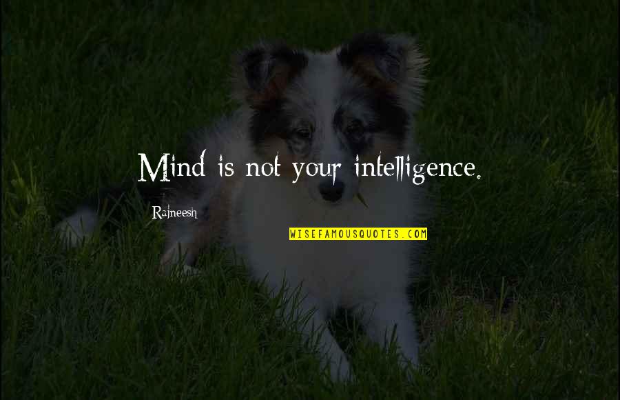 Gonclaves Quotes By Rajneesh: Mind is not your intelligence.