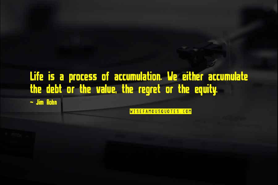 Goncourt Quotes By Jim Rohn: Life is a process of accumulation. We either