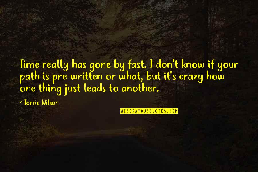 Gone Crazy Quotes By Torrie Wilson: Time really has gone by fast. I don't