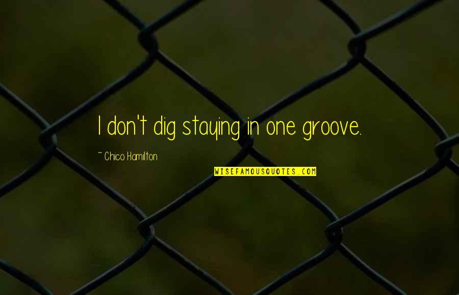 Gone In 60 Quotes By Chico Hamilton: I don't dig staying in one groove.
