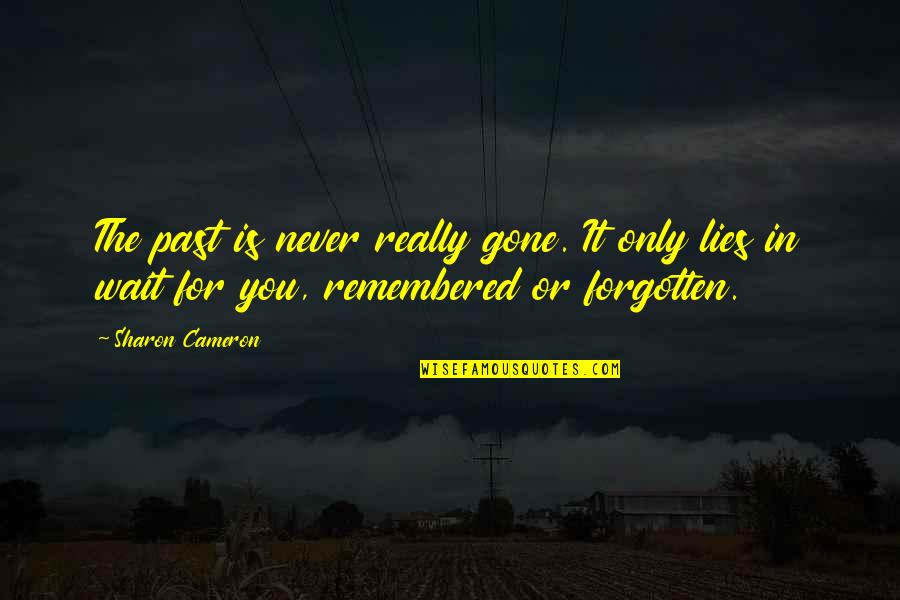 Gone Is Gone Quotes By Sharon Cameron: The past is never really gone. It only Gone Is Gone Quotes By Sharon Cameron: The past is never really gone. It only