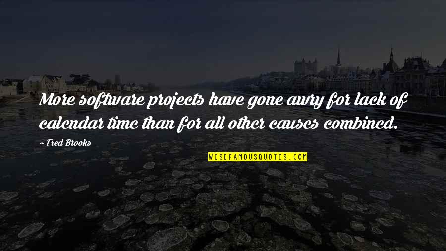 Gone Time Quotes By Fred Brooks: More software projects have gone awry for lack Gone Time Quotes By Fred Brooks: More software projects have gone awry for lack