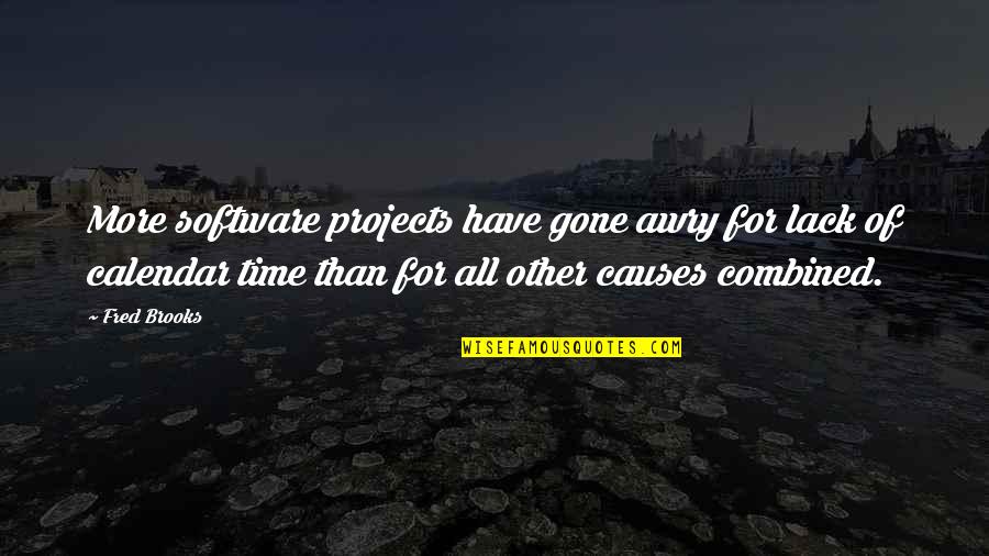 Gone Time Quotes By Fred Brooks: More software projects have gone awry for lack