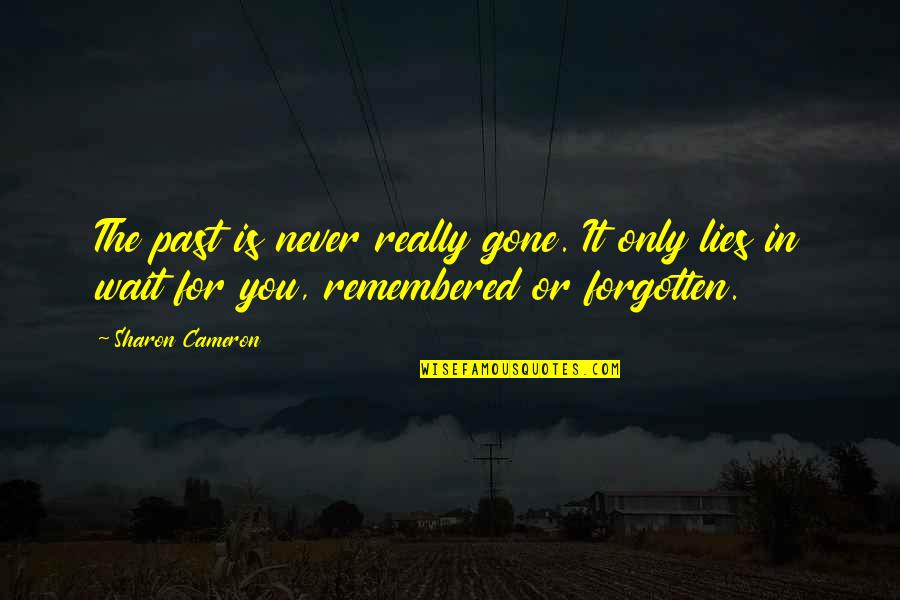 Gone Too Soon But Never Forgotten Quotes By Sharon Cameron: The past is never really gone. It only