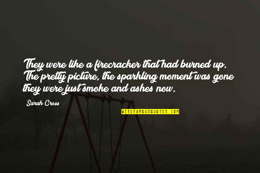 Gone Too Soon Picture Quotes By Sarah Cross: They were like a firecracker that had burned Gone Too Soon Picture Quotes By Sarah Cross: They were like a firecracker that had burned