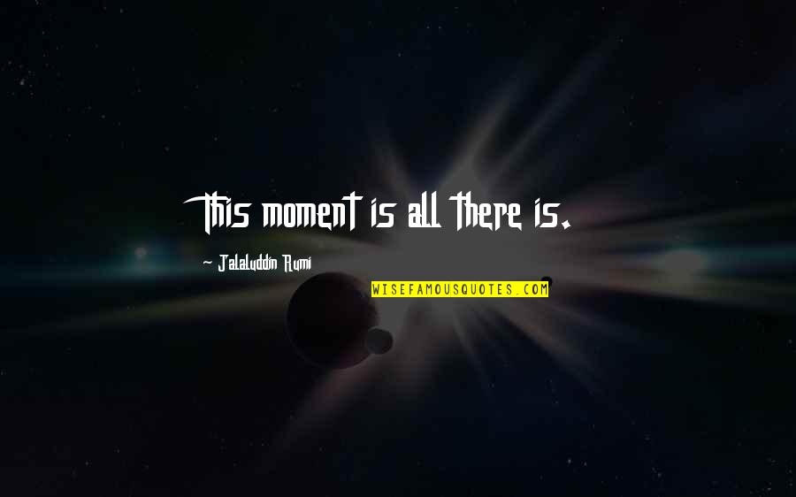 Goniloc Quotes By Jalaluddin Rumi: This moment is all there is. Goniloc Quotes By Jalaluddin Rumi: This moment is all there is.
