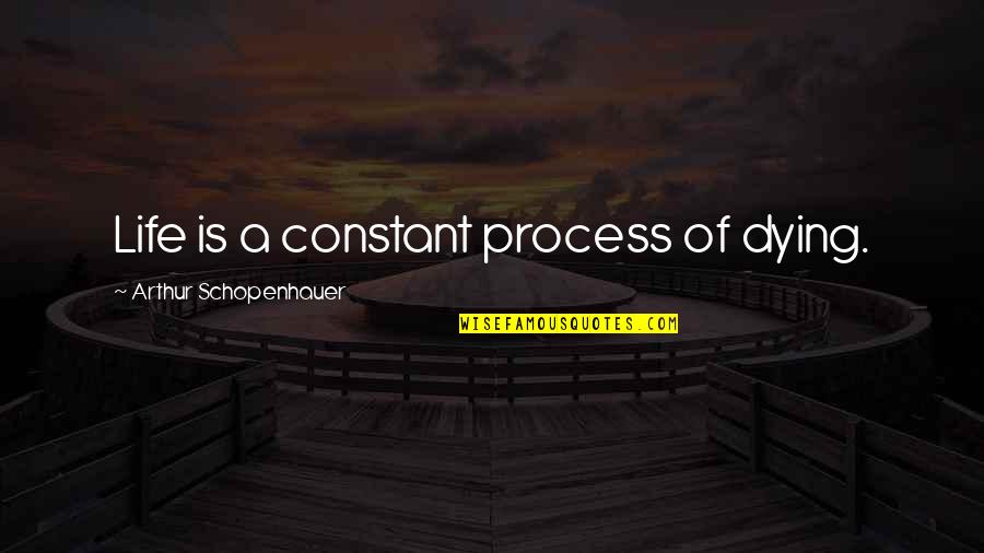 Gonine Quotes By Arthur Schopenhauer: Life is a constant process of dying.