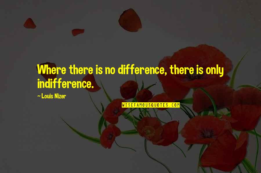 Good 18 Birthday Quotes By Louis Nizer: Where there is no difference, there is only