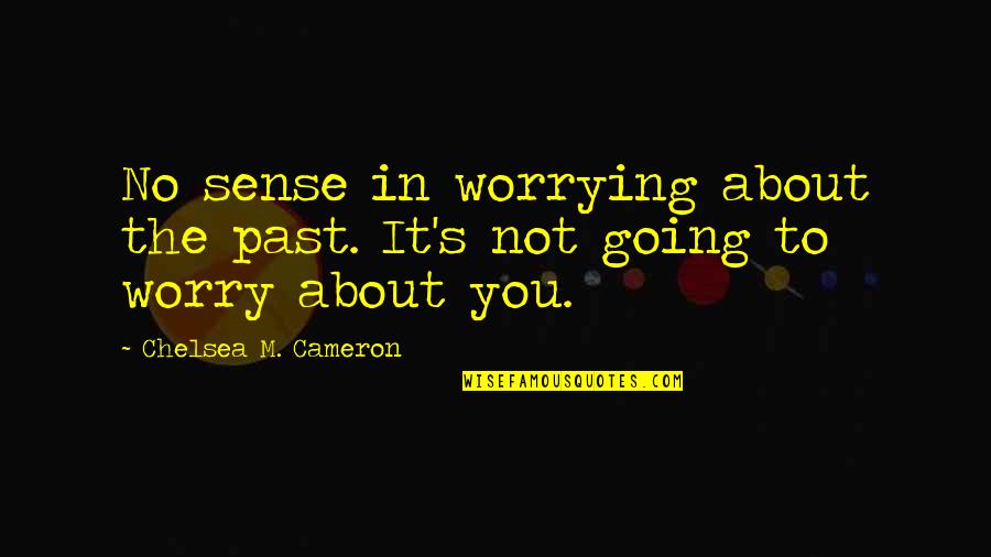 Good 2 Stroke Quotes By Chelsea M. Cameron: No sense in worrying about the past. It's