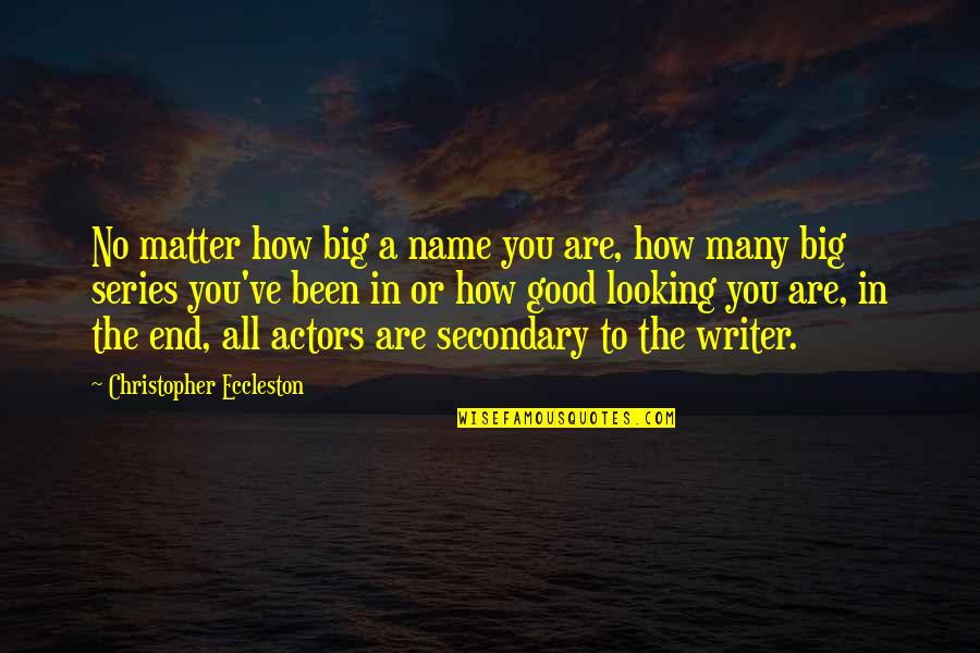 Good Actors Quotes By Christopher Eccleston: No matter how big a name you are,