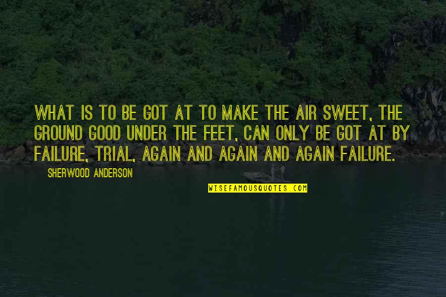 Good Air Quotes By Sherwood Anderson: What is to be got at to make