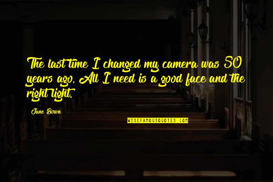 Good All Time Quotes By Jane Bown: The last time I changed my camera was