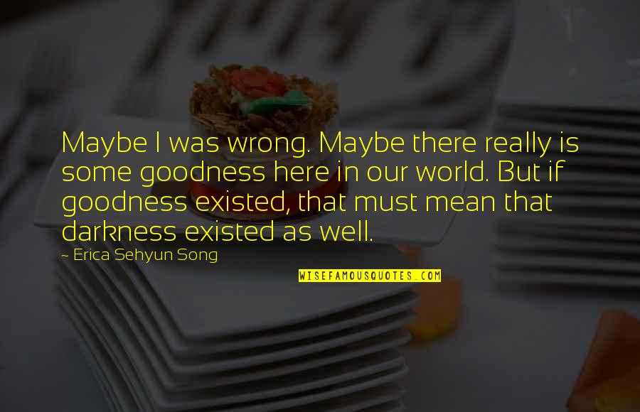 Good And Bad In The World Quotes By Erica Sehyun Song: Maybe I was wrong. Maybe there really is