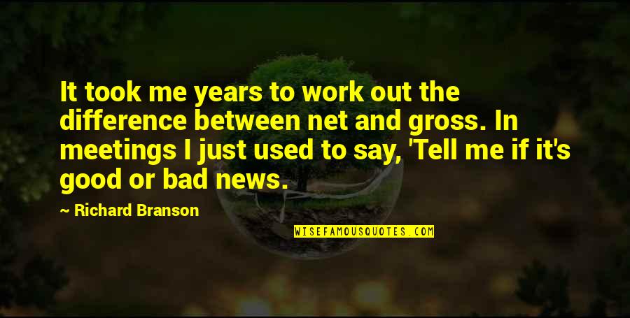 Good And Bad News Quotes By Richard Branson: It took me years to work out the