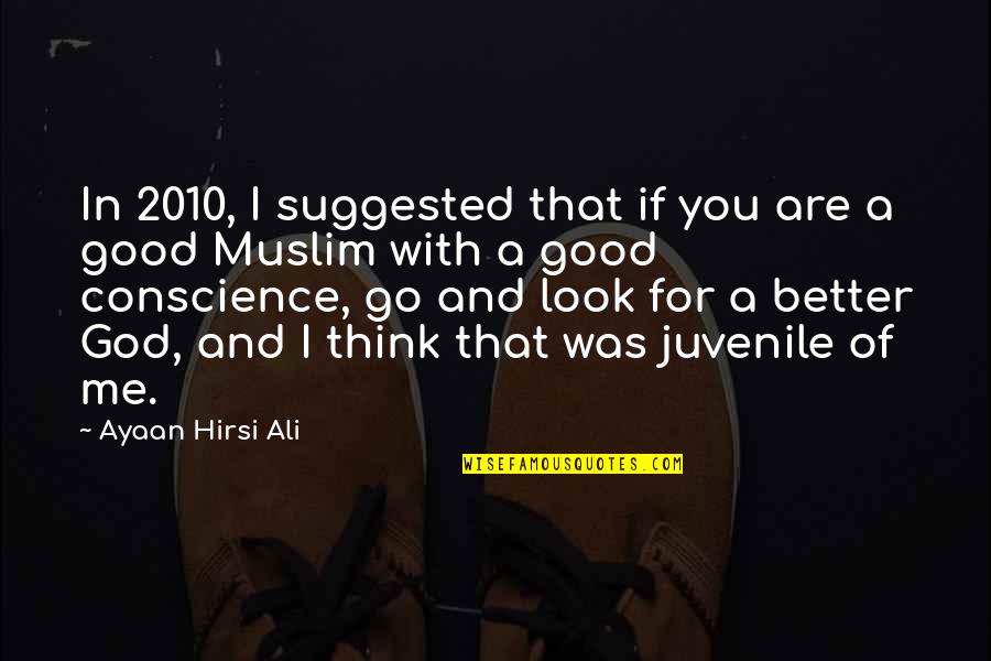 Good And Better Quotes By Ayaan Hirsi Ali: In 2010, I suggested that if you are