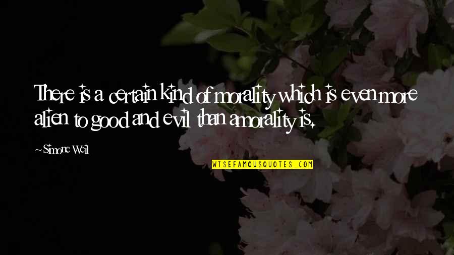 Good And Evil Quotes By Simone Weil: There is a certain kind of morality which
