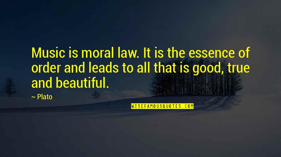 Good And True Quotes By Plato: Music is moral law. It is the essence