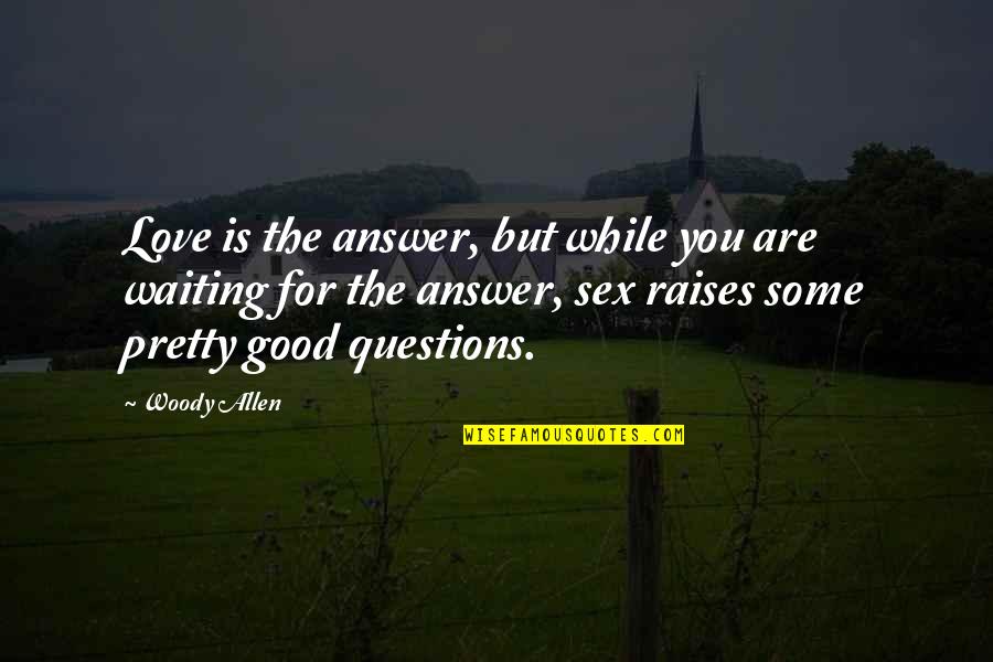 Good Answer Quotes By Woody Allen: Love is the answer, but while you are