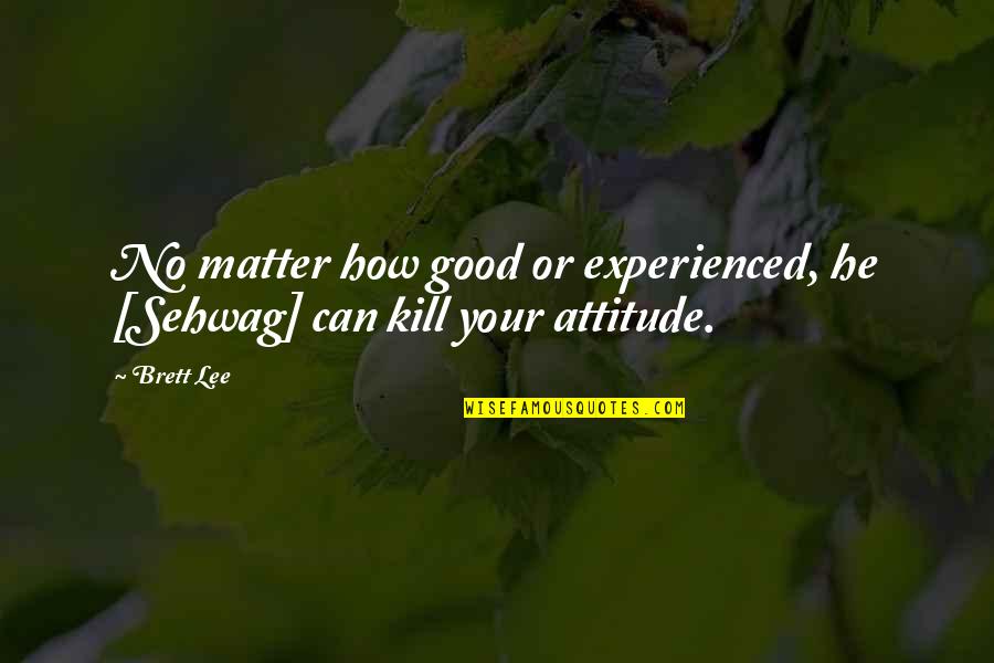 Good Attitude Quotes By Brett Lee: No matter how good or experienced, he [Sehwag]