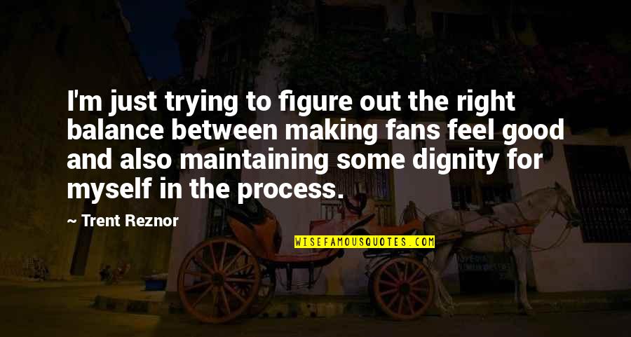 Good Balance Quotes By Trent Reznor: I'm just trying to figure out the right