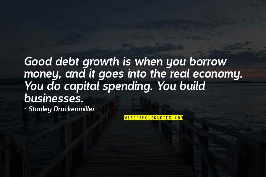 Good Banking Quotes By Stanley Druckenmiller: Good debt growth is when you borrow money,